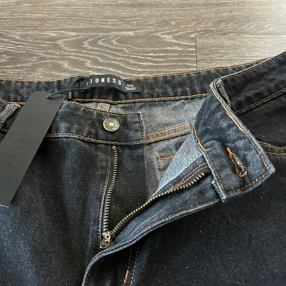 NWT Lioness Top Model Jeans Charcoal Size XXL / 12 Wide Leg Straight Denim Pants - Picture 13 of 15